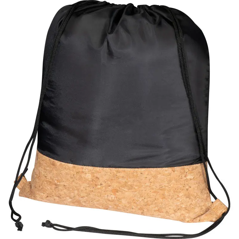 Innovativer Gymbag mit Korkboden aus Schwarzem Polyester