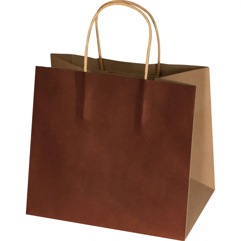 Kompakte Braune Papiertasche aus Recyceltem Material, Umweltfreundlich