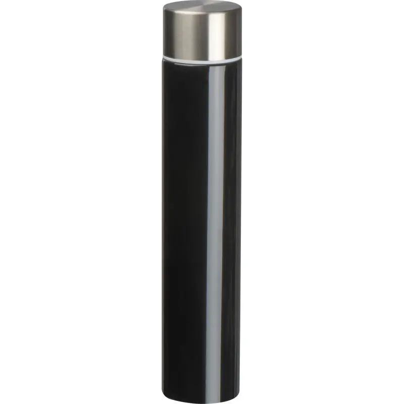 Edelstahlflasche, 310 ml - Schwarz - Doppelwandige Thermoflasche - Kompakt und Robust