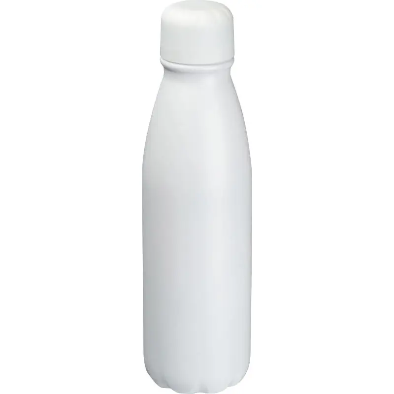 Elegante Metall-Trinkflasche, 600ml, Schneeweiß