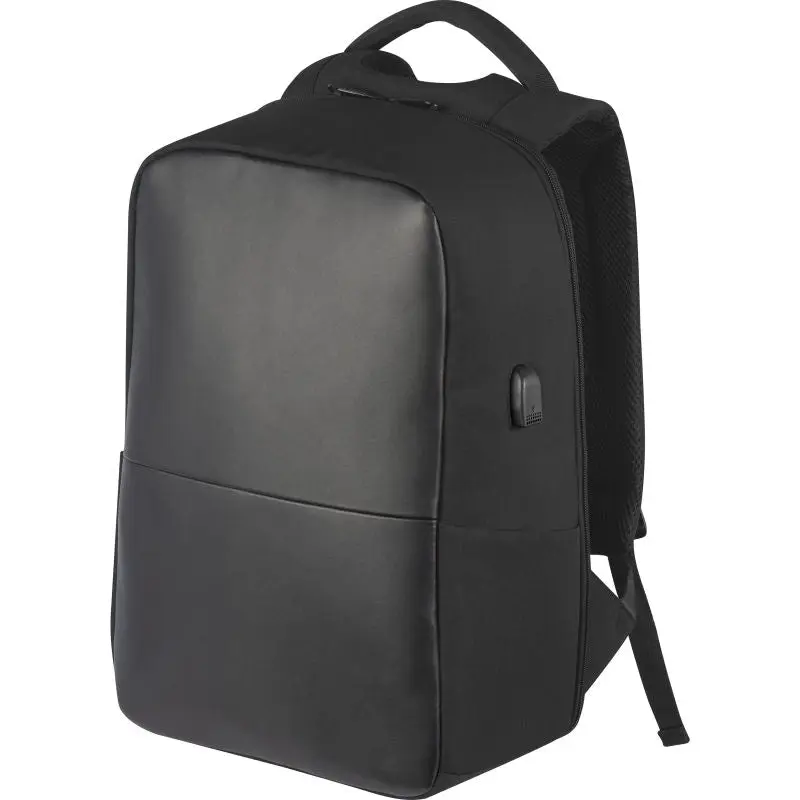 Innovativer Schwarzer Rucksack mit USB – Ideal für Technikliebhaber