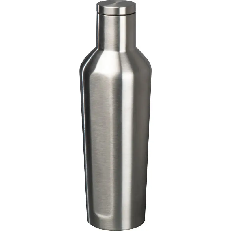 Silbergraue Vakuum Isolierflasche, Edelstahl, 500ml