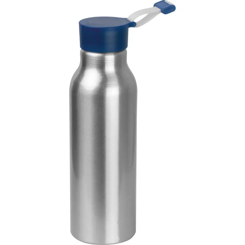Trinkflasche aus Metall, 600 ml - Blau - Doppelwandige Isolierflasche - Robust und Stilvoll