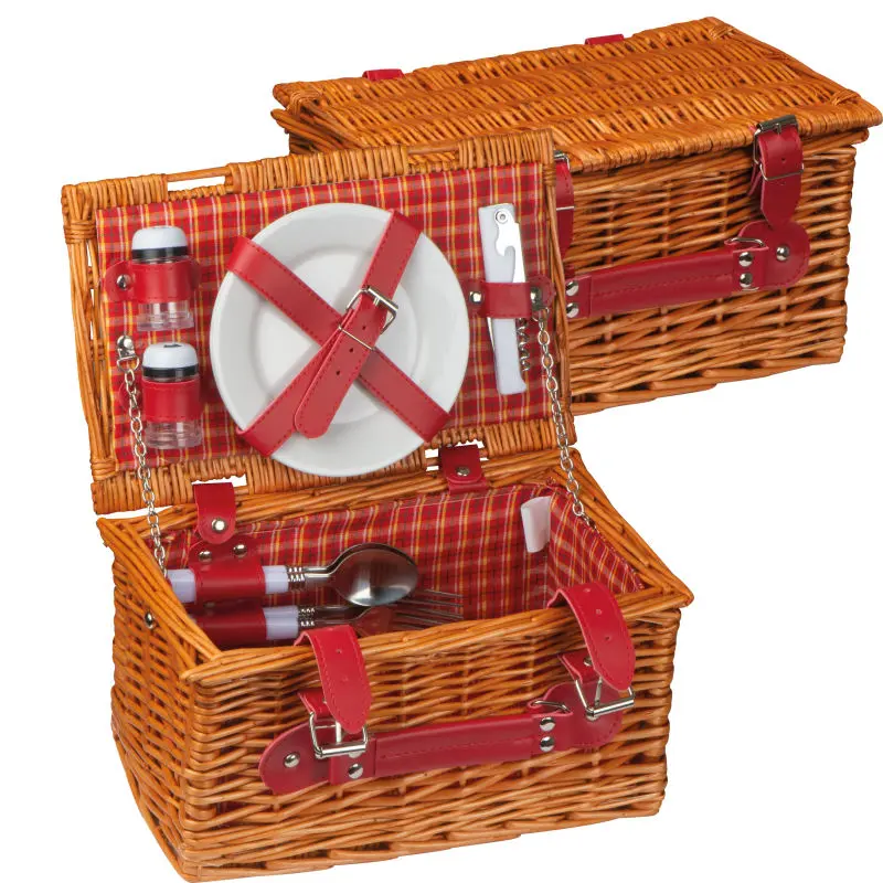 Charmanter Picknickkorb für Zwei in Braun - Romantisch & Praktisch