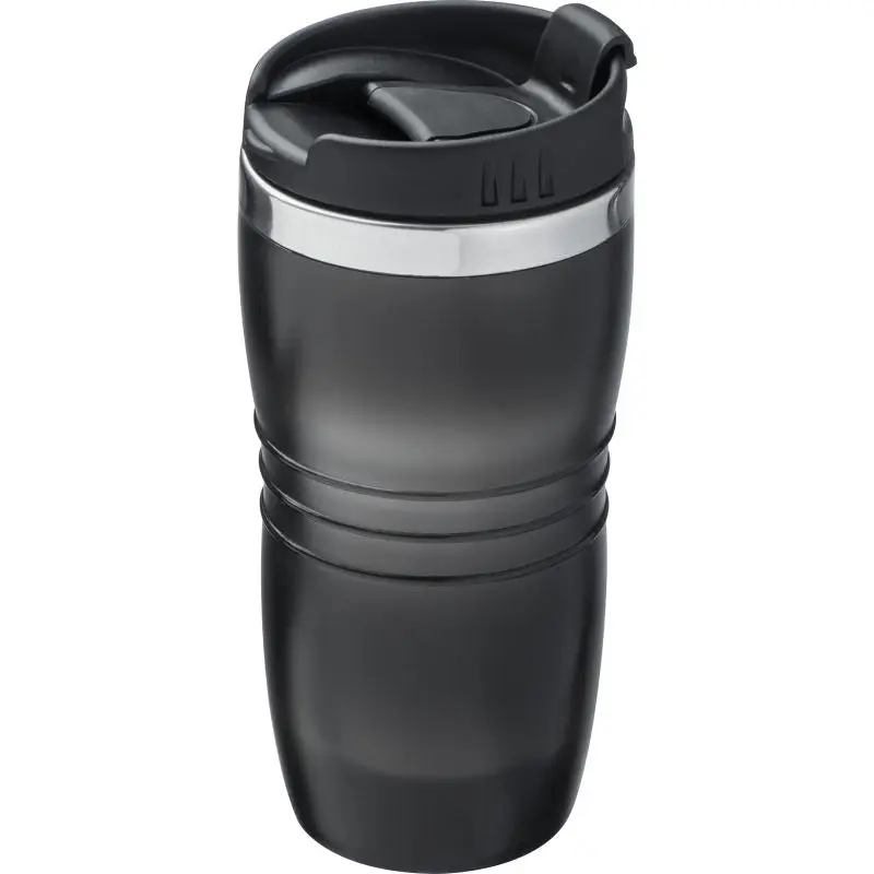 Schwarzer Edelstahl-Trinkbecher 450 ml – Perfekt für unterwegs