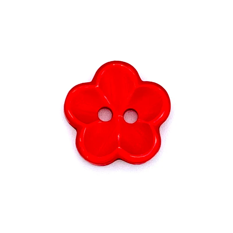 Knopf "Blume" rot