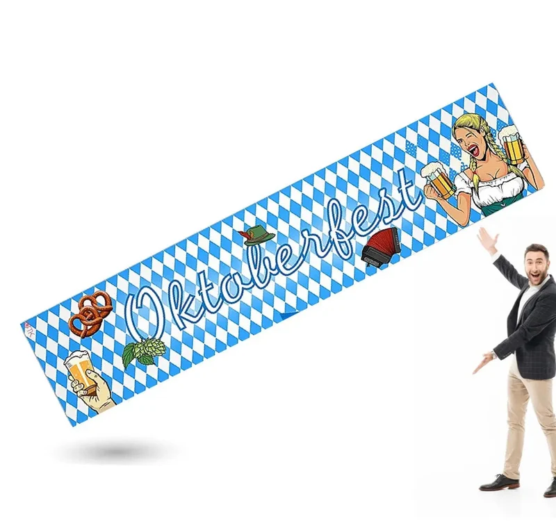XXL Banner 40 x 150 cm Wiesn Deko Dekoration zum Aufhängen für Ihr Oktoberfest Dahoam (Banner)