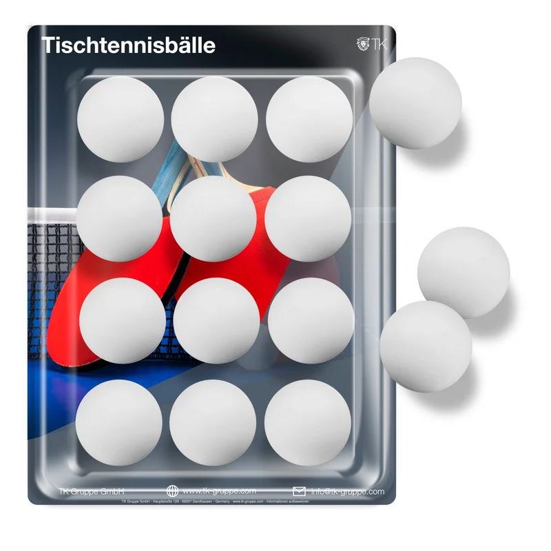 12x Tischtennisbälle Ball Bälle weiß Set Tischtennisball 40 mm Ping Pong für Training & Wettkampf - Tischtennis Indoor & Outdoor (12x)