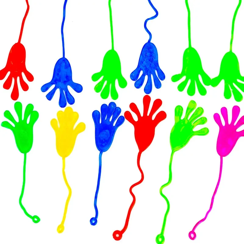 12x Klatschhand Kinder Bunte Glibberhand Mitgebsel - Giveaway - Jungen - Mädchen Kindergeburtstag