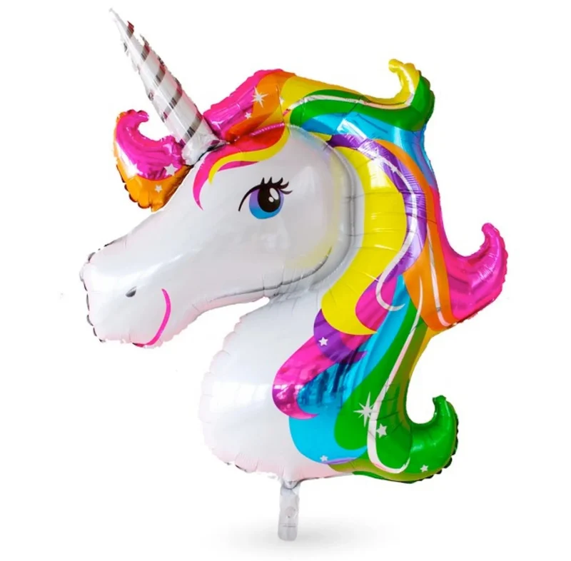 XXL Einhorn Größe 110 x 85 cm Folienballon Einhornballon als Ballon Heliumballon Luftballons (1x)