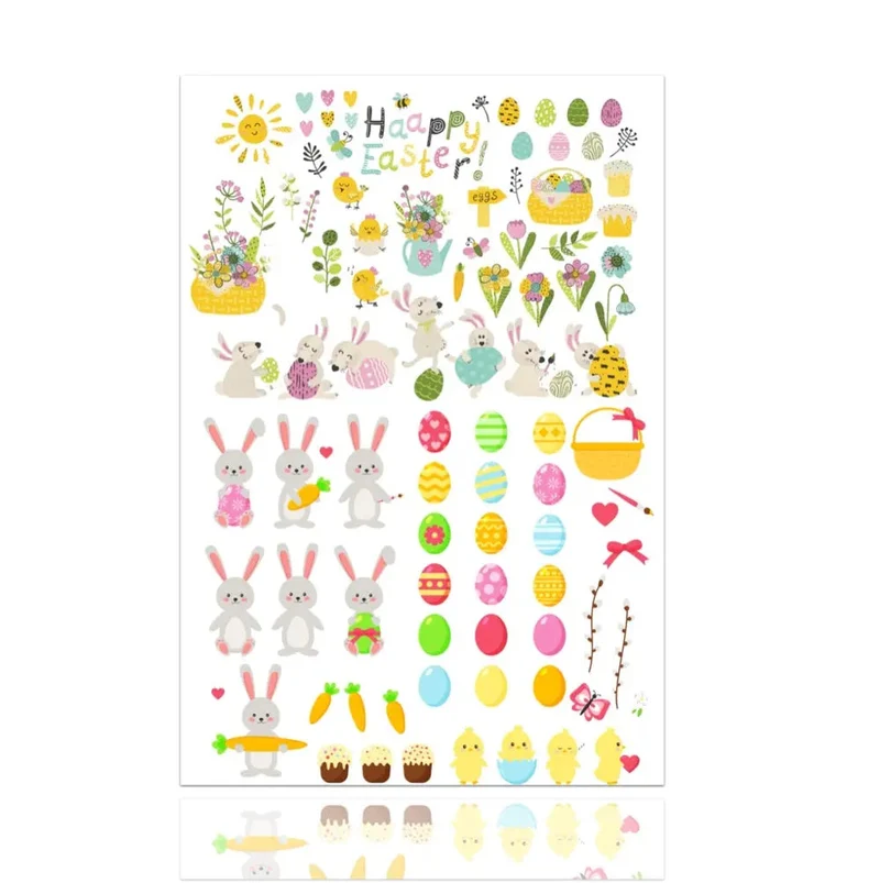 Aufkleber Sticker Ostern zum bekleben von Ostereier, Dekoration Klebebilder von Eier mit über 50 Motiven (Classic)