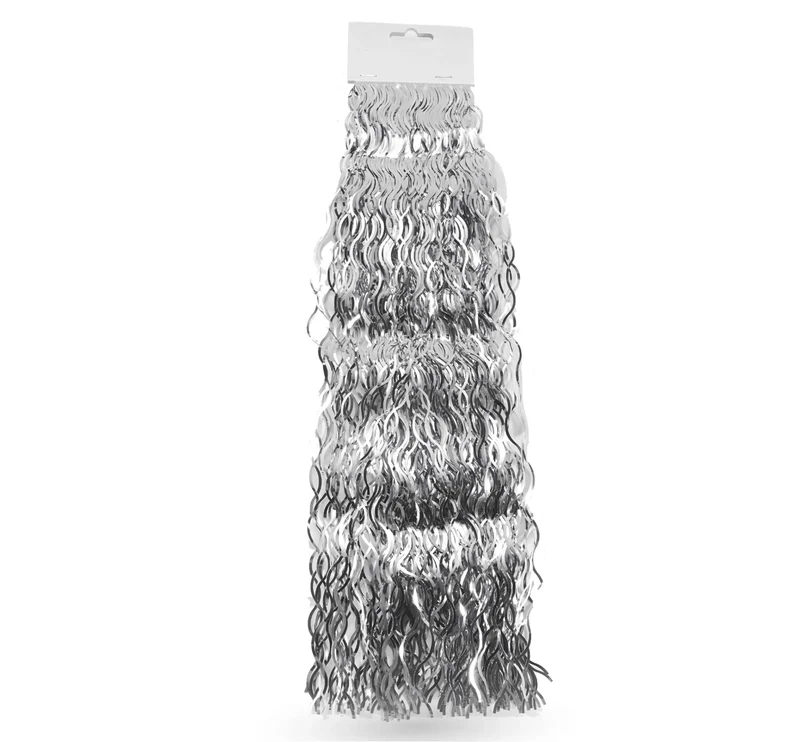 Silber Lametta - Stanniol Metal Technology - täuschend echt - als Deko Dekoration zu Weihnachten (Silber)