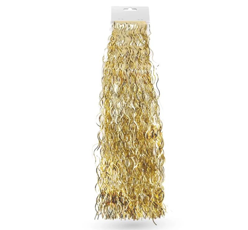 Gold Lametta - Stanniol Metal Technology - täuschend echt - als Deko Dekoration zu Weihnachten (Gold)