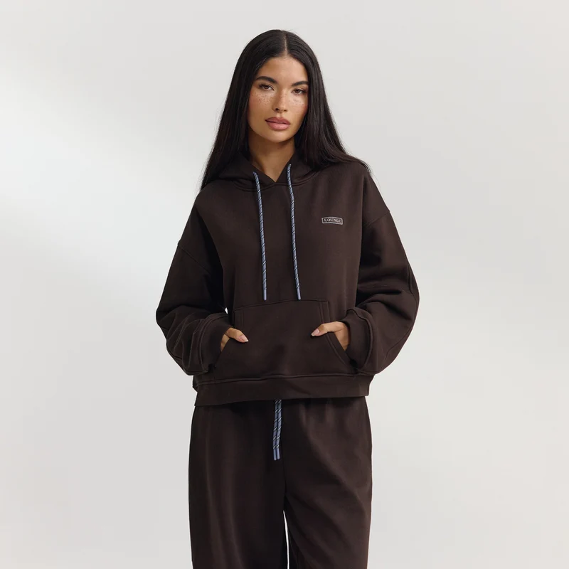 Oversized Hoodie - Dunkle Schokolade