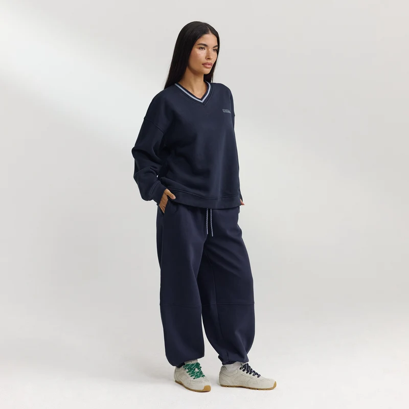 V-Neck Pullover - Dunkelblau