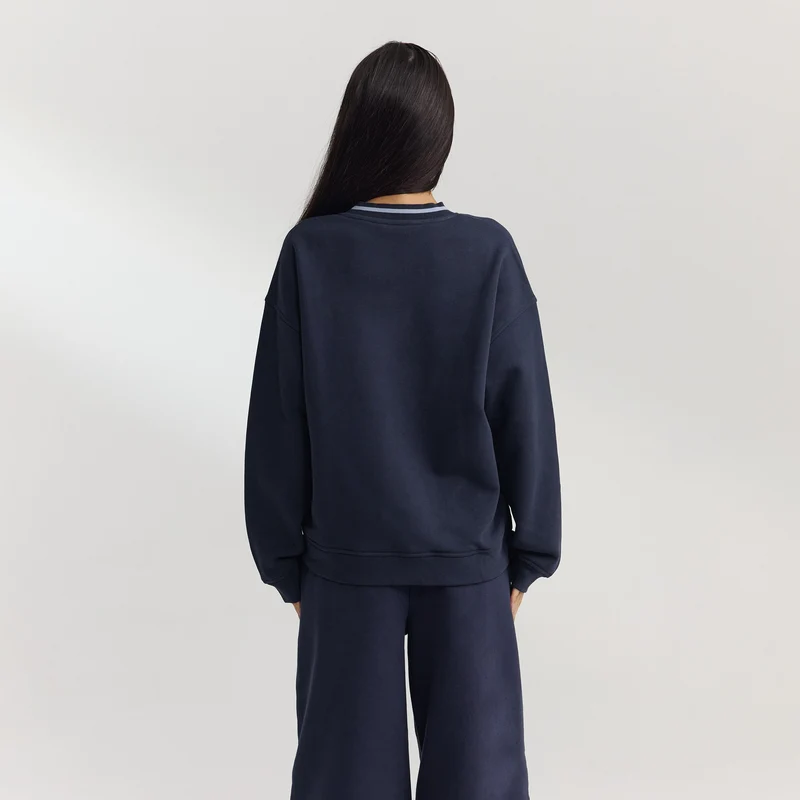 V-Neck Pullover - Dunkelblau