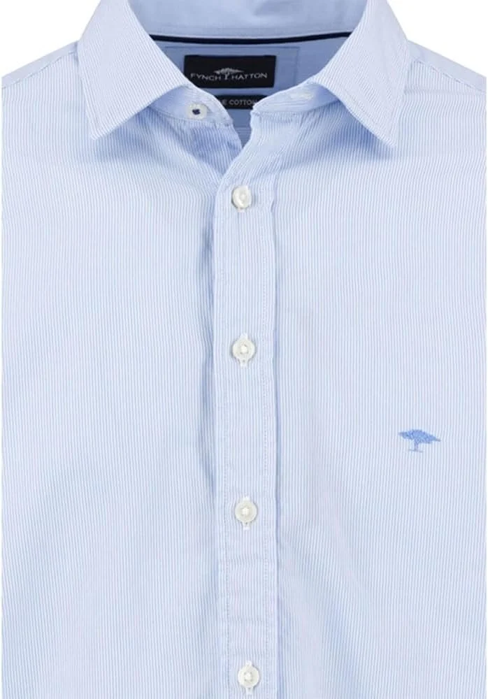 Fynch-Hatton Langarm Freizeithemd Blau