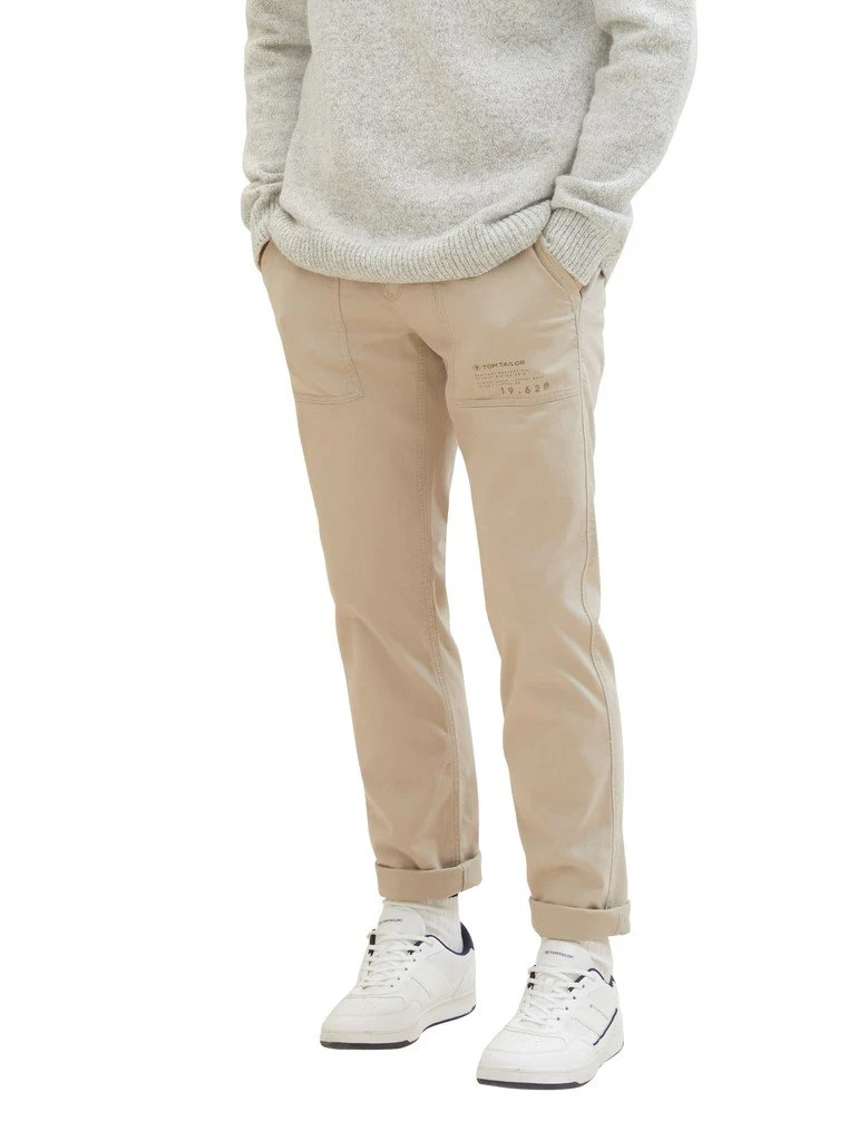 Tom Tailor regular utility pants, silver ecru - 100053320