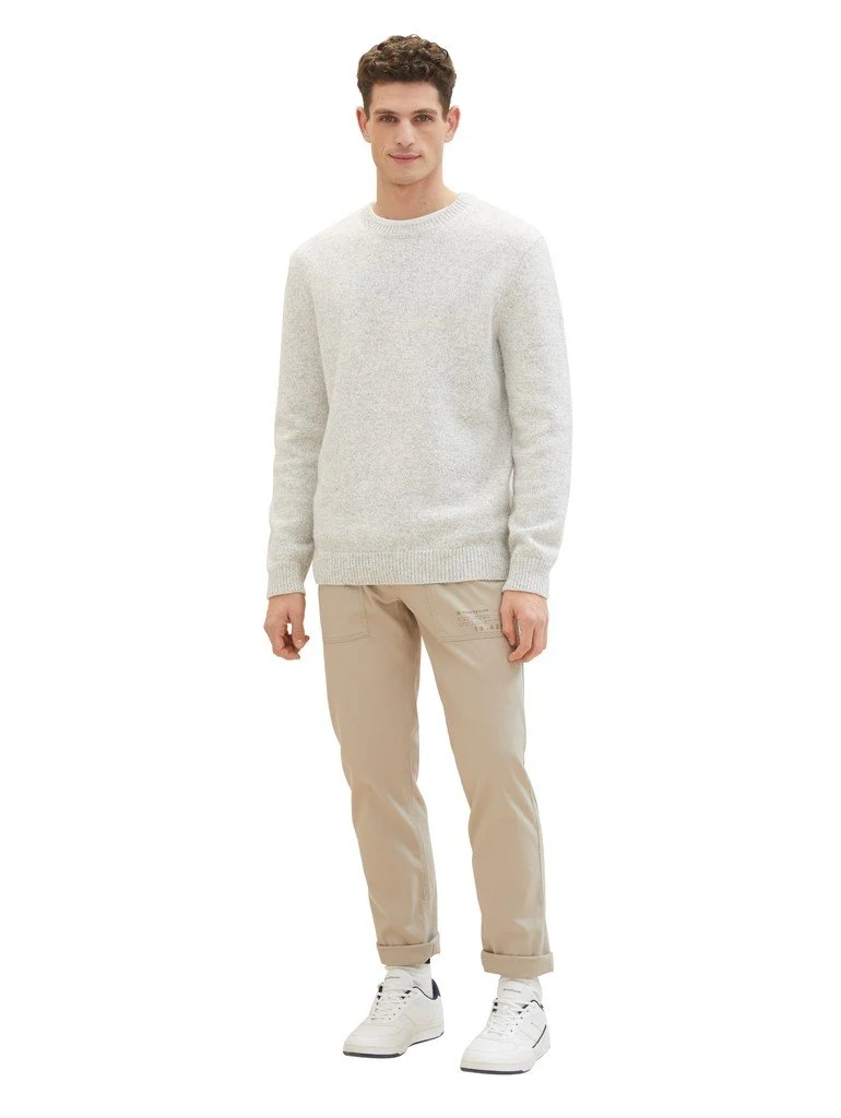 Tom Tailor regular utility pants, silver ecru - 100053320