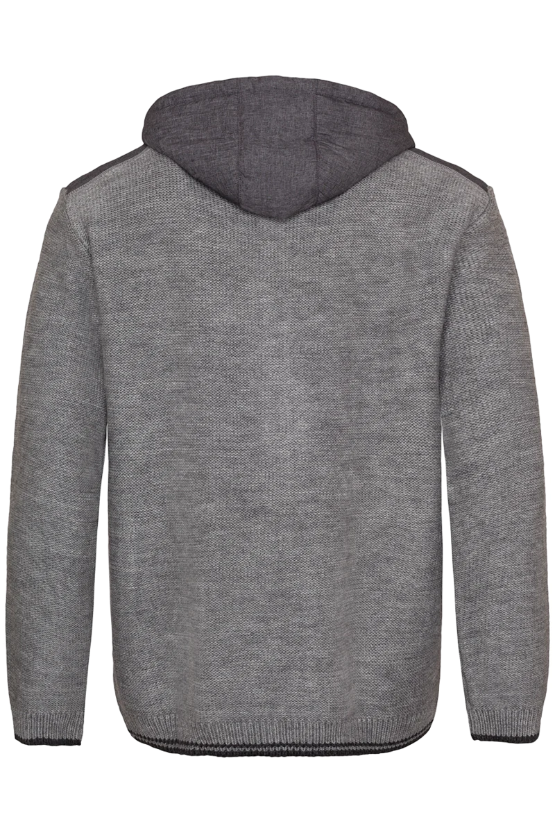 Herren Trachtenjacke Strick mit abnehmbarer Kapuze