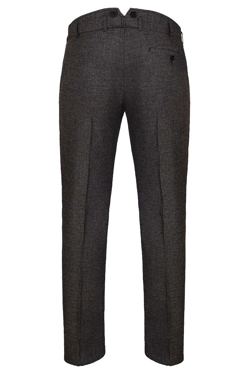 Herren Trachtenhose Stoffhose Anzughose lang grau