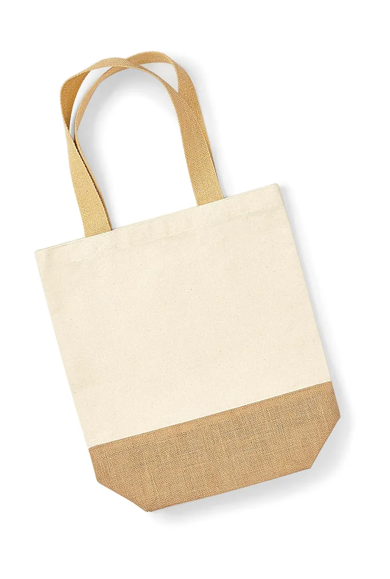 Jute-Canvas Shopper mit langlebigem Design