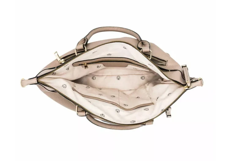 NEVER WITHOUT Tote Bag taupe Kalbsleder