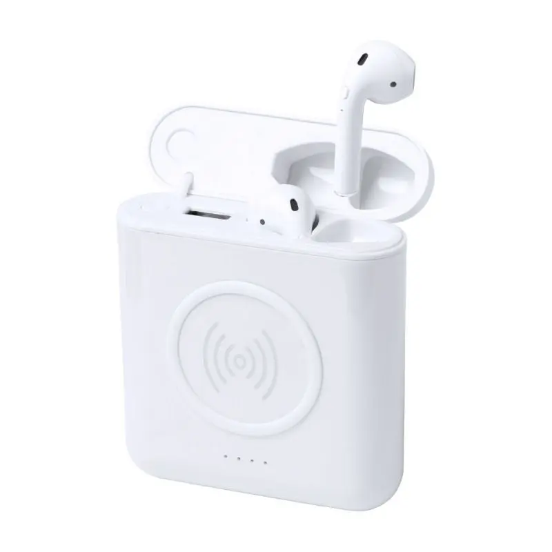 Molik 2-in-1 Powerbank & Kopfhörer in Weiß - Doppelte Funktionalität
