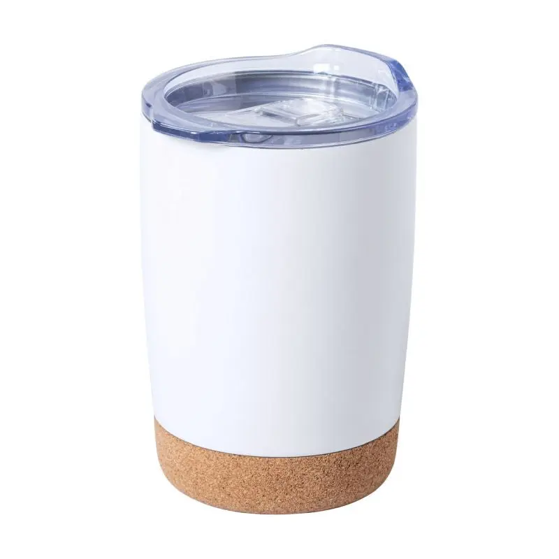 Nerux Thermobecher 380 ml in Weiß-Natur – Elegant für unterwegs