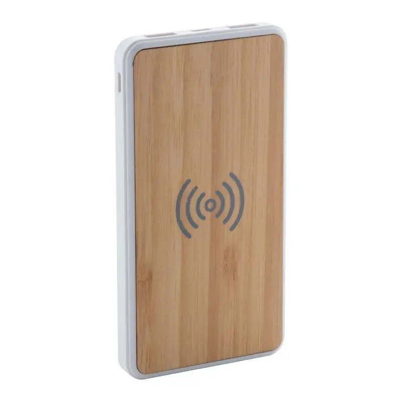 Dickens Powerbank - Naturtöne mit Weiß, Elegant & Ökologisch