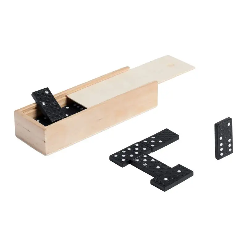 Prakon Domino-Set in Schwarz-Natur - Elegantes Design für strategisches Spielen
