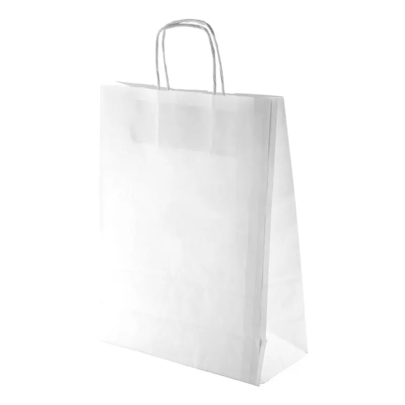 Mall Papier-Einkaufstasche - Weiß Stilvolle und robuste Tragetasche