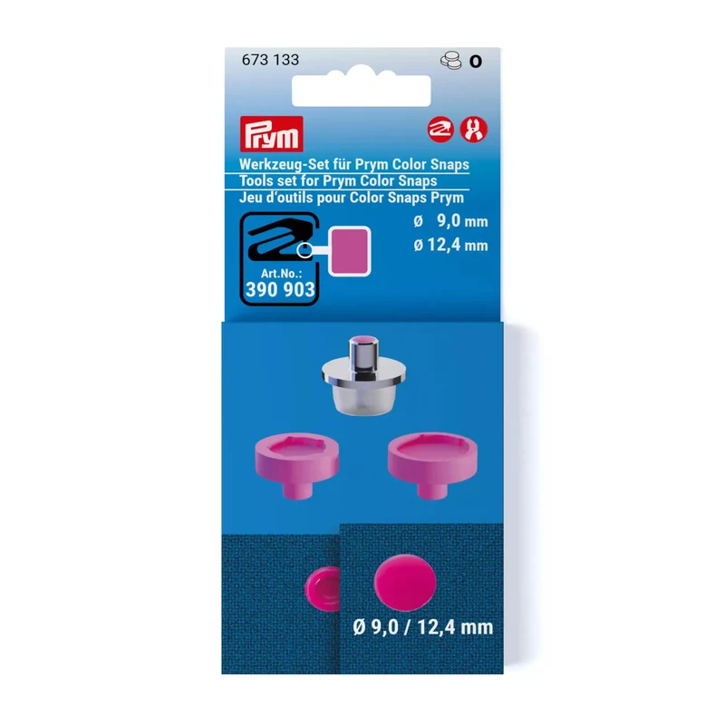 Werkzeug-Set für Prym Color Snaps, 9 und 12,4 mm