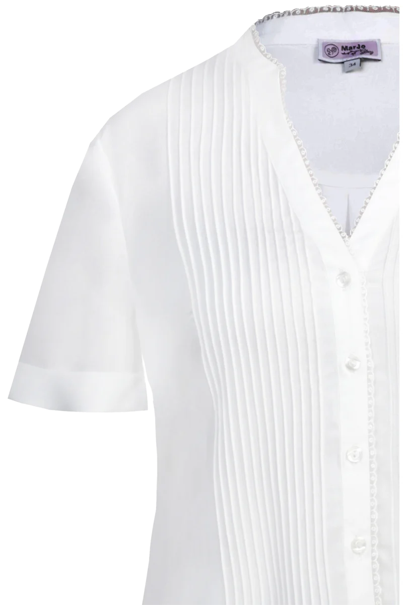 Trachtenbluse mit kurzen Ärmeln