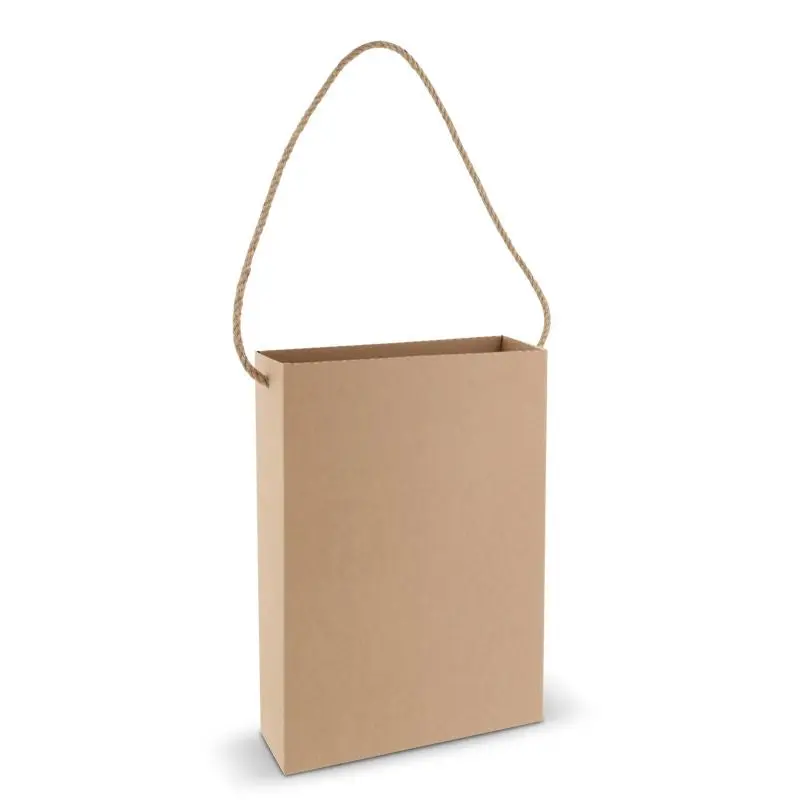 Braune Kartontasche 24x8x32cm – Stabil, umweltfreundlich, vielseitig, nachhaltig