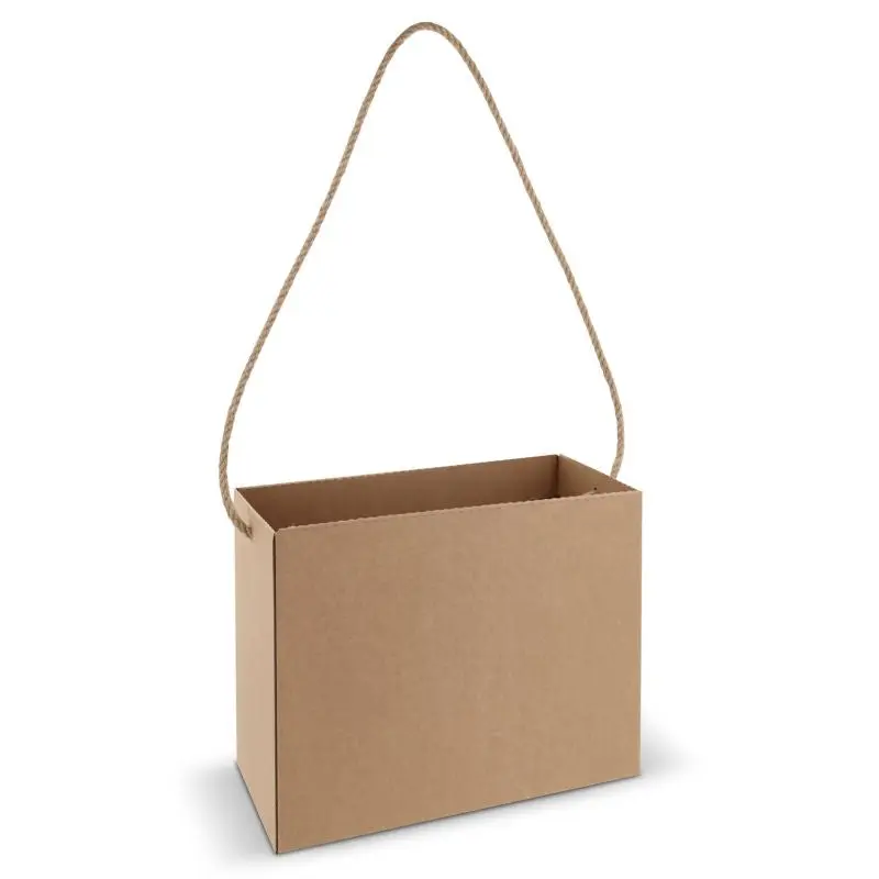 Braune Karton-Tasche 32x16x24cm – Stabil, umweltfreundlich, vielseitig einsetzbar