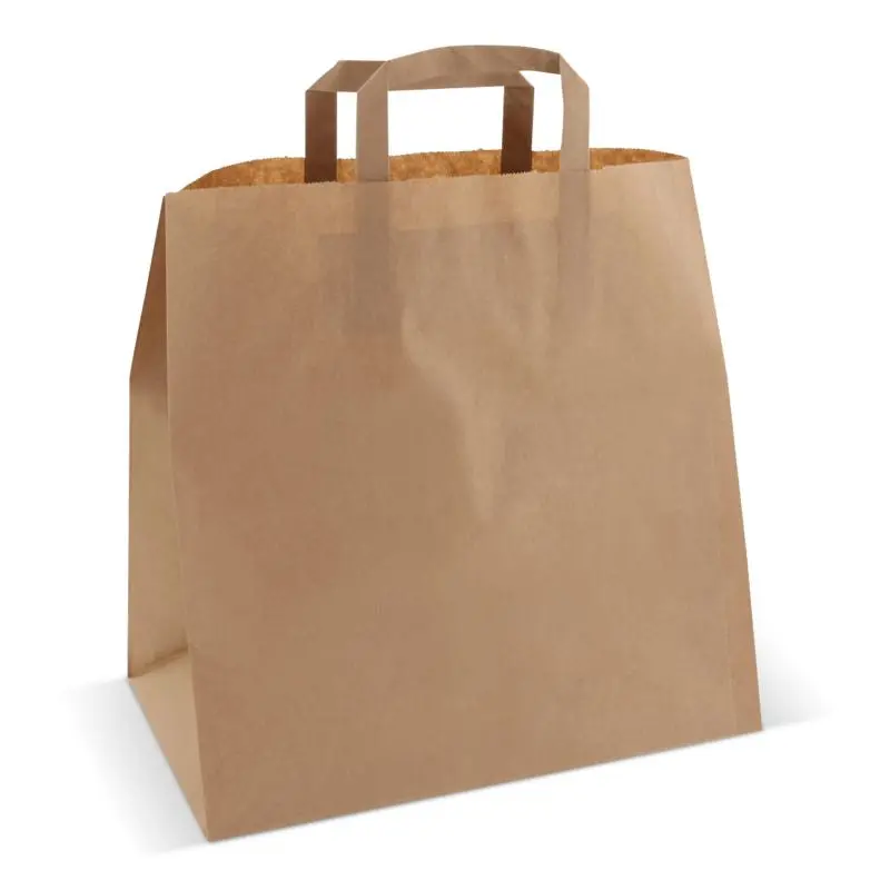 Paper Bag Papiertragetasche 70 g/m², 32x21x33 cm - Braun Umweltfreundliche und robuste Tragetasche