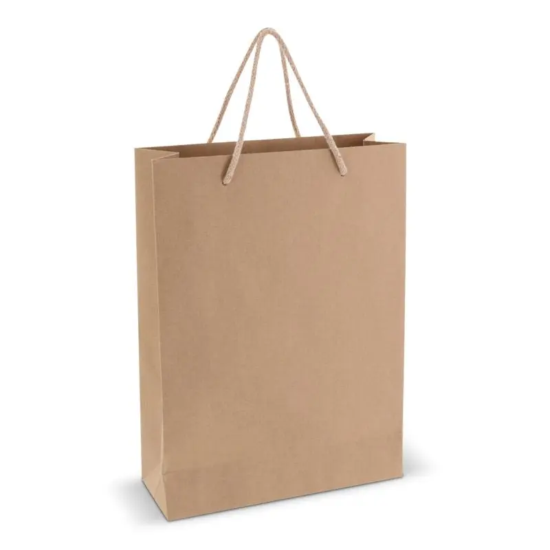 Geschenktüte aus Papier 120g/m² 24x12x33 cm - Braun Robuste und elegante Geschenktasche