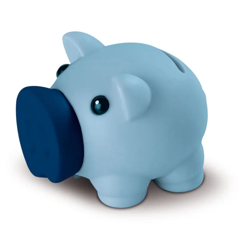 Mini-Sparschwein - hellblau, kleines Sparschwein für Kinder und Erwachsene