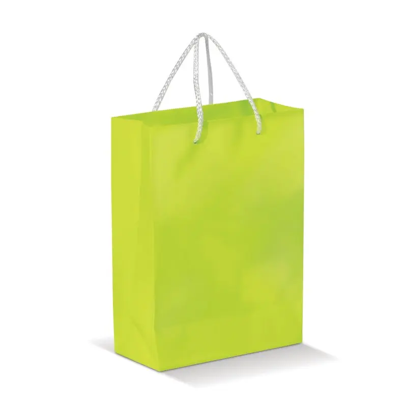 Laminierte Papiertasche, groß - Hellgrün Robuste und stilvolle Tragetasche
