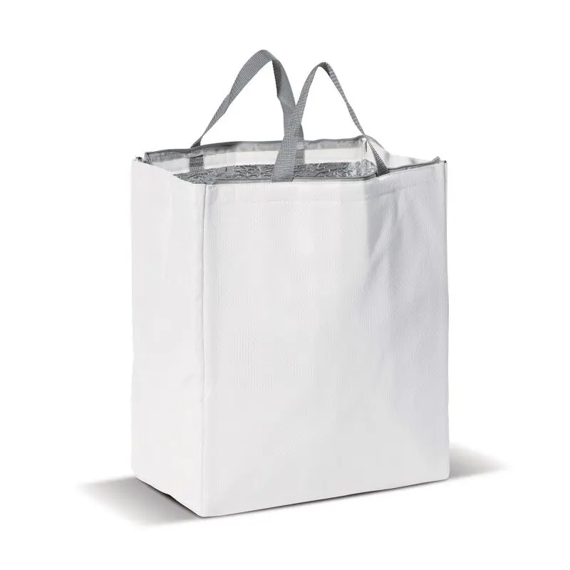 Große Non Woven Kühltasche, leicht & robust, weiß
