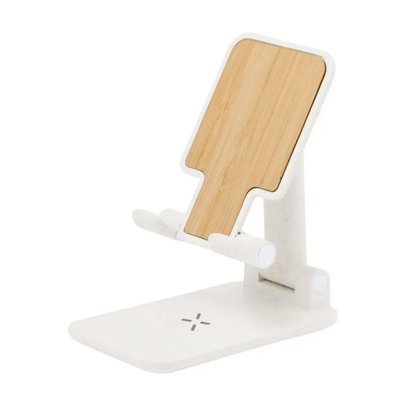 Bisop Kabelloses Ladegerät und Smartphone-Ständer - elegantes Weiß, Multifunktional