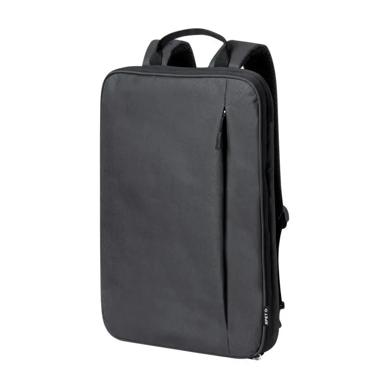 Erweiterbarer RPET Rucksack – Vielseitig und Schwarz
