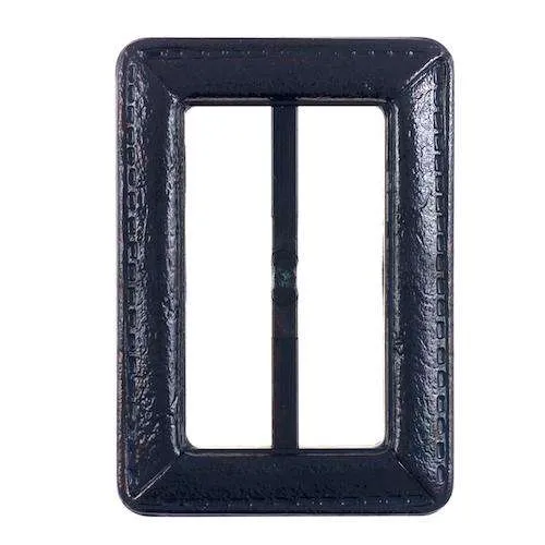 Gürtelschnalle Lederoptik Schwarz 40x60 mm – Kunststoffschnalle S-13