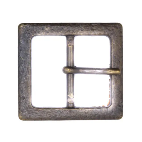 Gürtelschnalle Hammerschlag Altmessing 30 mm – Metallschnalle SM-31