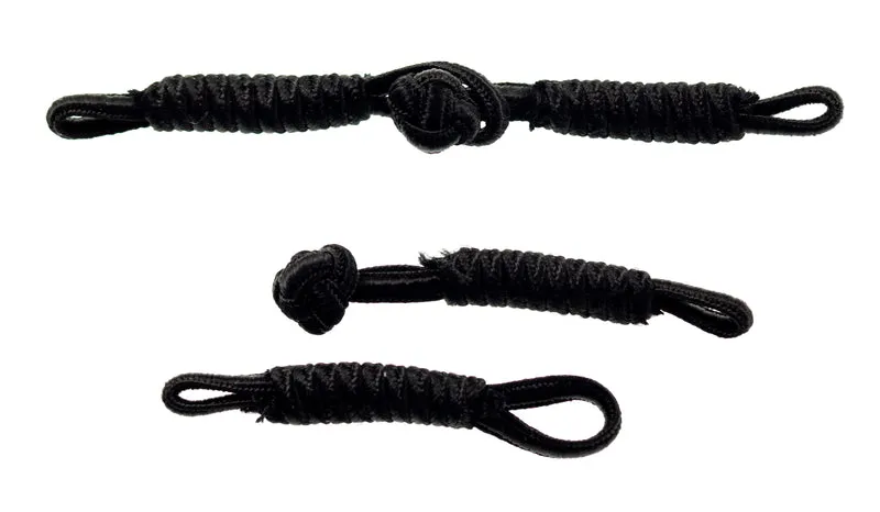 Posamenten Verschluss Schwarz mit Knebel – Applikation POS-3