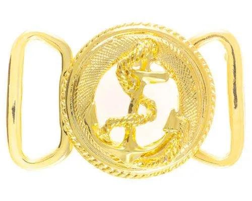 Einhängeschnalle Anker Goldfarben 35 mm – Metallschnalle SM-10