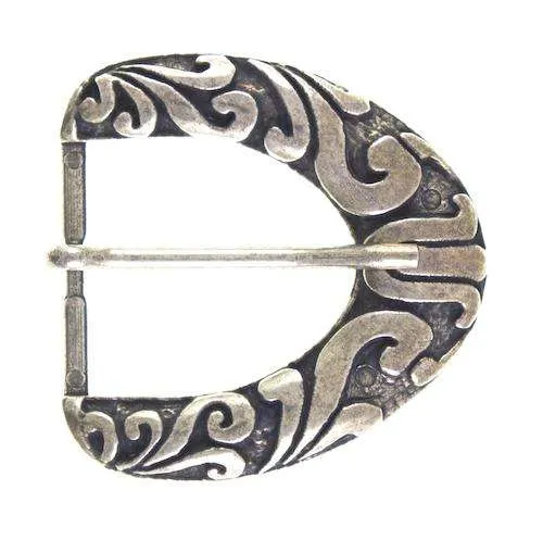 Trachten Gürtelschnalle Silberfarben 35 mm – Metallschnalle TS-62