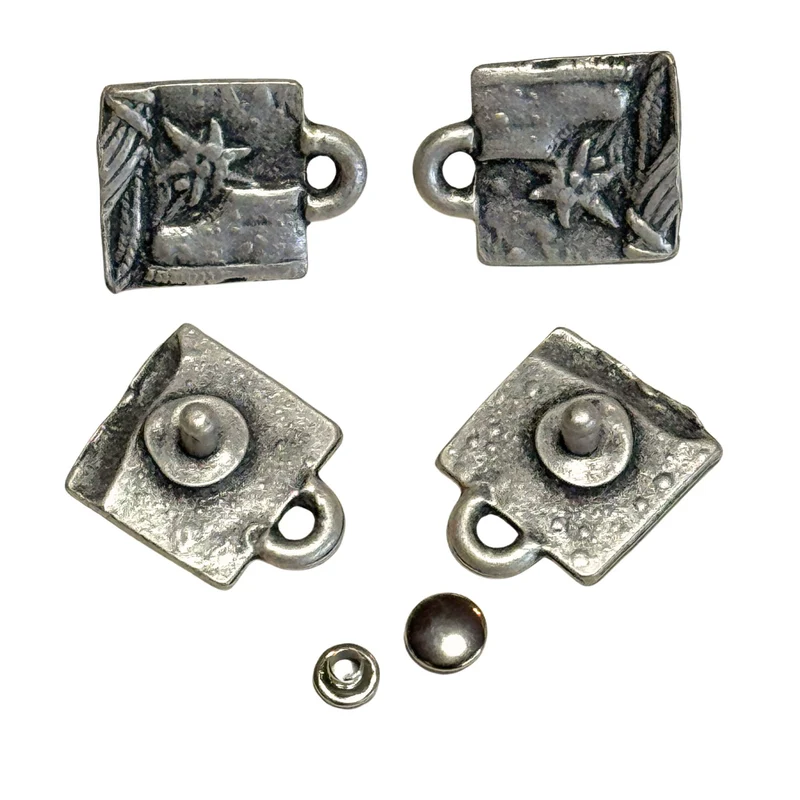 Trachtenniete Edelweiß Silberfarben – Metallniete TN-4