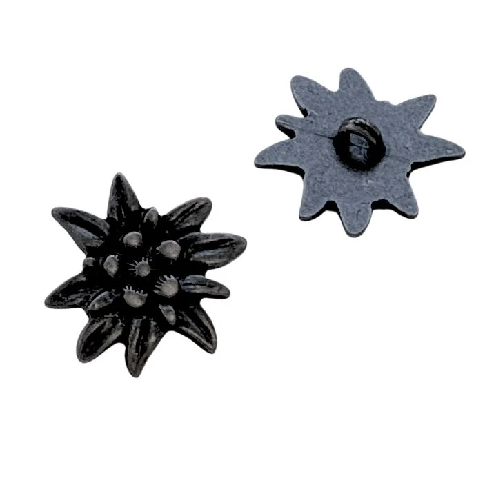 Trachtenknopf Edelweiß Silberfarben – Metallknopf TK-13